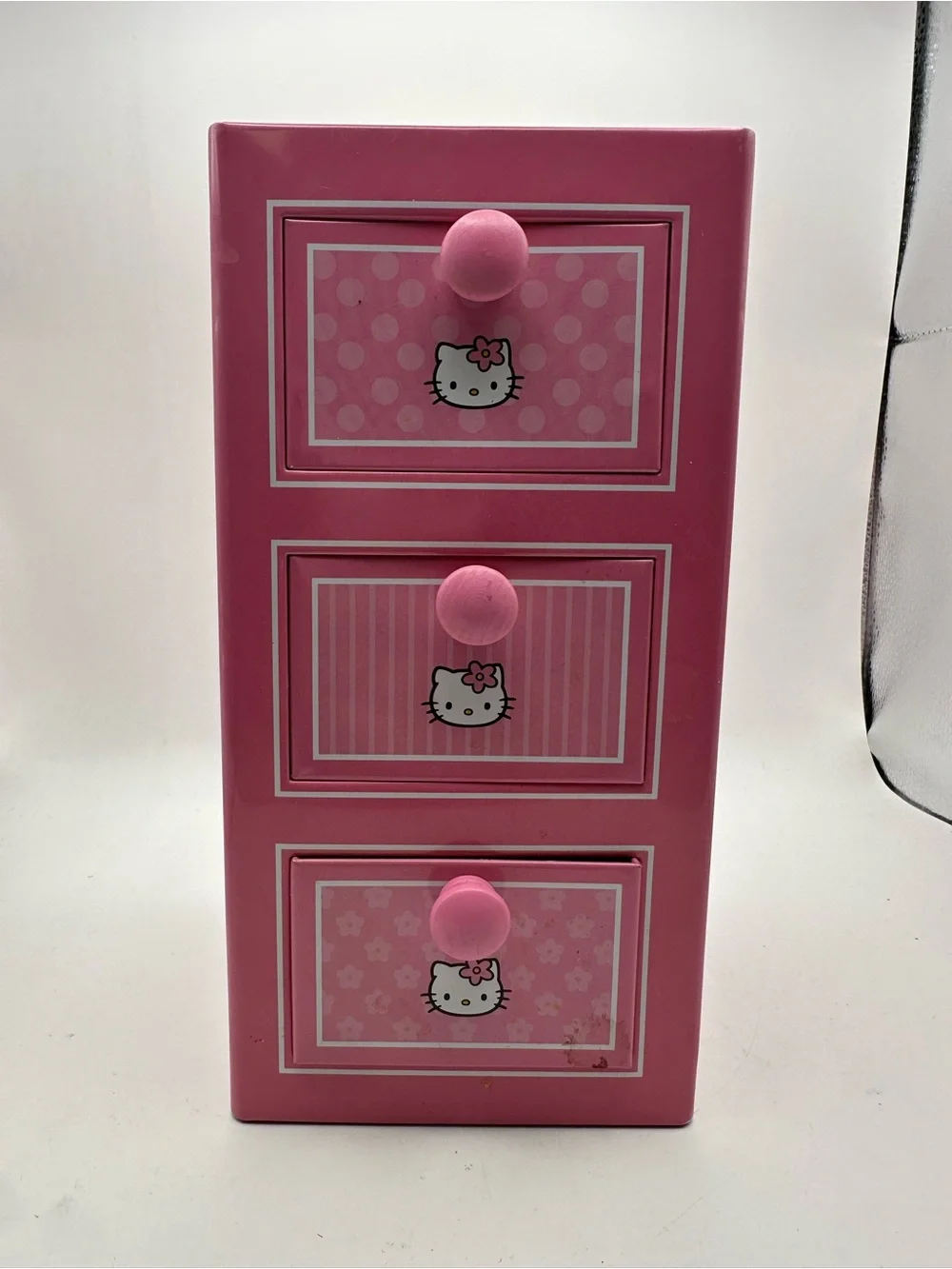 Hello Kitty Pink Tin 3-Drawer Organizer
